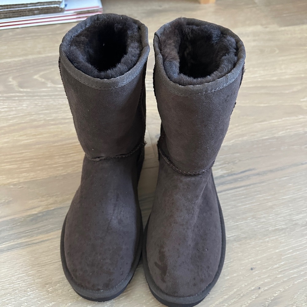 UGG Brown Suede Fur-Lined Boots
